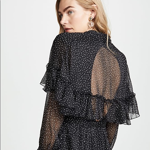 DVF Marianna Polka Dot Ruffle Dress - Picture 4 of 7